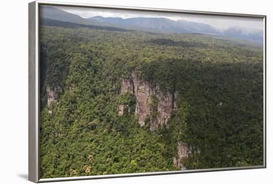 Aerial View of Mountainous Rainforest in Guyana, South America-Mick Baines & Maren Reichelt-Framed Photographic Print