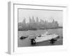 Aerial View of MS Stockholm Entering Harbor After Crash with SS Andrea Doria Against Skyline-Howard Sochurek-Framed Photographic Print