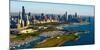 Aerial view of Museum Campus and skyline, Chicago, Cook County, Illinois, USA-null-Mounted Photographic Print