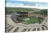 Aerial View of New Milwaukee County Stadium - Milwaukee, WI-Lantern Press-Stretched Canvas