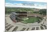 Aerial View of New Milwaukee County Stadium - Milwaukee, WI-Lantern Press-Mounted Art Print