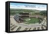 Aerial View of New Milwaukee County Stadium - Milwaukee, WI-Lantern Press-Framed Stretched Canvas