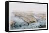 Aerial View of New York and Brooklyn-null-Framed Stretched Canvas