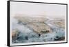 Aerial View of New York and Brooklyn-null-Framed Stretched Canvas