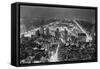 Aerial View of New York City, at Night-null-Framed Stretched Canvas