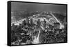 Aerial View of New York City, at Night-null-Framed Stretched Canvas