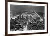 Aerial View of New York City, at Night-null-Framed Photographic Print