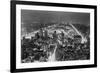 Aerial View of New York City, at Night-null-Framed Photographic Print
