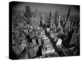 Aerial View of New York City Looking Uptown-Andreas Feininger-Stretched Canvas