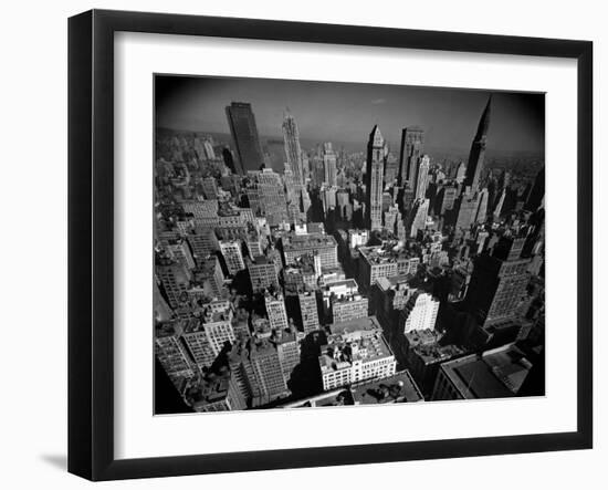 Aerial View of New York City Looking Uptown-Andreas Feininger-Framed Premium Photographic Print