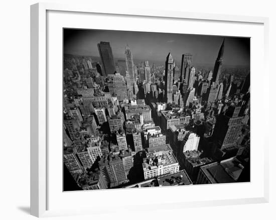 Aerial View of New York City Looking Uptown-Andreas Feininger-Framed Photographic Print