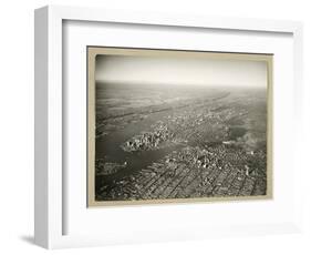 Aerial View of New York in the 1950s United States of America-null-Framed Giclee Print