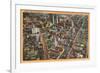 Aerial View of Newark, New Jersey-null-Framed Premium Giclee Print