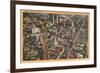 Aerial View of Newark, New Jersey-null-Framed Premium Giclee Print