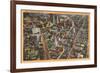 Aerial View of Newark, New Jersey-null-Framed Premium Giclee Print