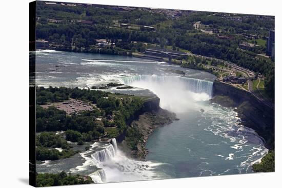 Aerial view of Niagara Falls, Ontario, Canada.-Kymri Wilt-Stretched Canvas