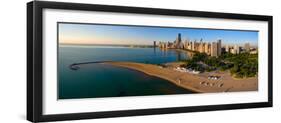 Aerial view of North Avenue Beach, Chicago, Cook County, Illinois, USA-null-Framed Photographic Print