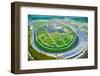 Aerial view of North Carolina Speedway in Charlotte, NC-null-Framed Photographic Print