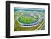 Aerial view of North Carolina Speedway in Charlotte, NC-null-Framed Photographic Print