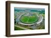 Aerial view of North Carolina Speedway in Charlotte, NC-null-Framed Photographic Print