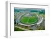 Aerial view of North Carolina Speedway in Charlotte, NC-null-Framed Photographic Print