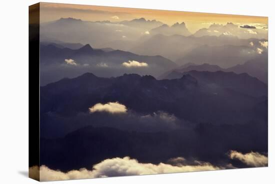 Aerial View of North Cascade Mountain Range-Steve Terrill-Stretched Canvas