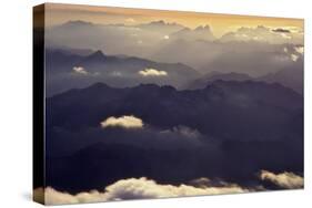 Aerial View of North Cascade Mountain Range-Steve Terrill-Stretched Canvas