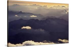 Aerial View of North Cascade Mountain Range-Steve Terrill-Stretched Canvas