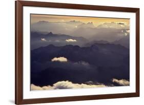 Aerial View of North Cascade Mountain Range-Steve Terrill-Framed Photographic Print