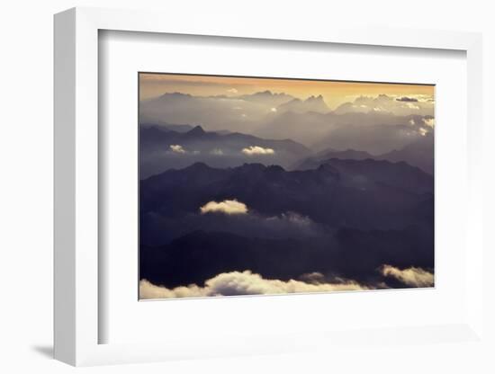 Aerial View of North Cascade Mountain Range-Steve Terrill-Framed Photographic Print