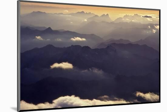 Aerial View of North Cascade Mountain Range-Steve Terrill-Mounted Photographic Print