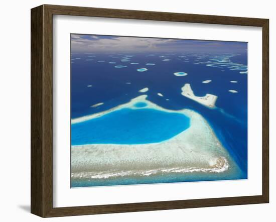 Aerial View of North Male Atoll, Maldives, Indian Ocean-Papadopoulos Sakis-Framed Photographic Print