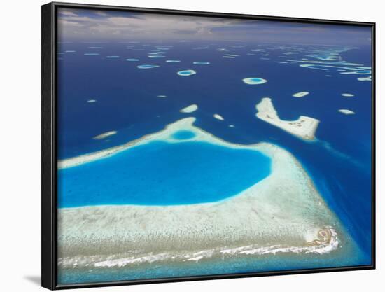 Aerial View of North Male Atoll, Maldives, Indian Ocean-Papadopoulos Sakis-Framed Photographic Print