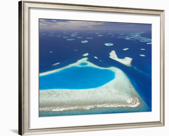 Aerial View of North Male Atoll, Maldives, Indian Ocean-Papadopoulos Sakis-Framed Photographic Print