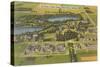 Aerial View of Notre Dame University, Indiana-null-Stretched Canvas