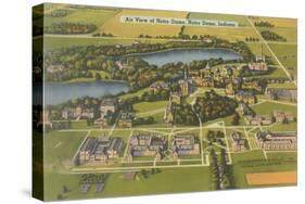 Aerial View of Notre Dame University, Indiana-null-Stretched Canvas