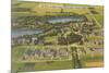 Aerial View of Notre Dame University, Indiana-null-Mounted Art Print