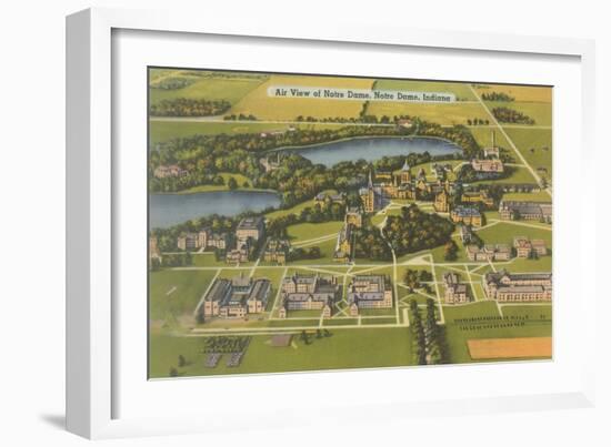 Aerial View of Notre Dame University, Indiana-null-Framed Art Print