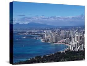 Aerial View of Oahu, Honolulu, HI-Barry Winiker-Stretched Canvas