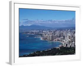 Aerial View of Oahu, Honolulu, HI-Barry Winiker-Framed Photographic Print