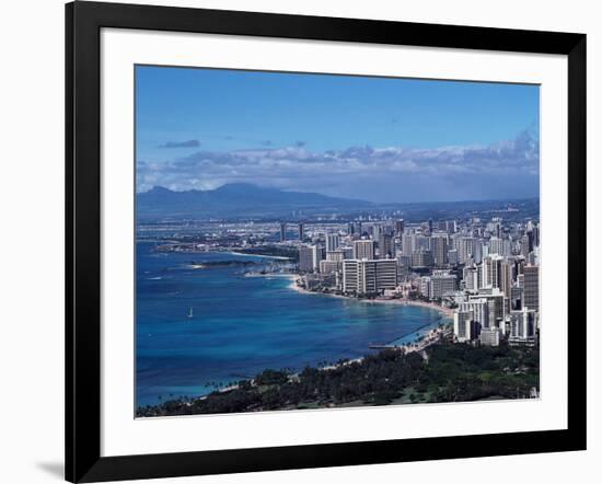 Aerial View of Oahu, Honolulu, HI-Barry Winiker-Framed Photographic Print