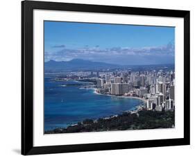 Aerial View of Oahu, Honolulu, HI-Barry Winiker-Framed Photographic Print