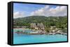 Aerial View of Ocho Rios, Jamaica in the Caribbean-Gino Santa Maria-Framed Stretched Canvas