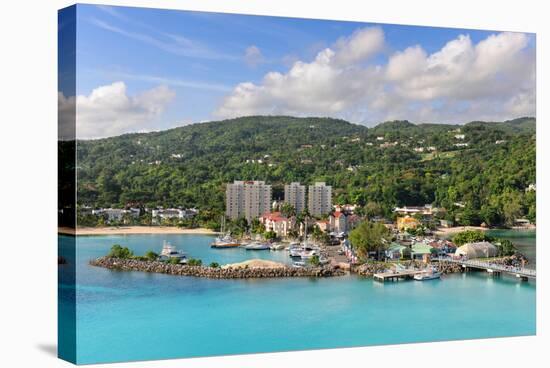 Aerial View of Ocho Rios, Jamaica in the Caribbean-Gino Santa Maria-Stretched Canvas