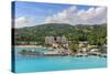 Aerial View of Ocho Rios, Jamaica in the Caribbean-Gino Santa Maria-Stretched Canvas