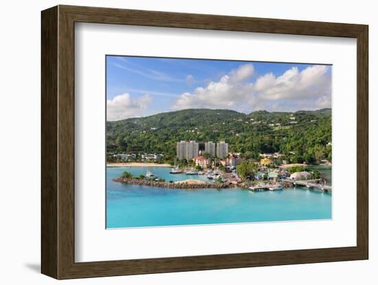 Aerial View of Ocho Rios, Jamaica in the Caribbean-Gino Santa Maria-Framed Photographic Print