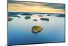 Aerial View of of Small Islands on a Blue Lake Saimaa. Landscape with Drone. Blue Lakes, Islands An-della_liner-Mounted Photographic Print