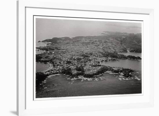 Aerial View of Oginohama, Japan, from a Zeppelin, 1929-null-Framed Giclee Print