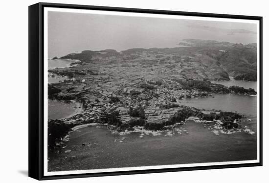 Aerial View of Oginohama, Japan, from a Zeppelin, 1929-null-Framed Stretched Canvas