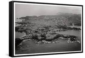 Aerial View of Oginohama, Japan, from a Zeppelin, 1929-null-Framed Stretched Canvas